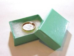 Vintage Signed 14K GE ESPO 4mm Yellow Gold Plated Wedding Band Style Ring NOS