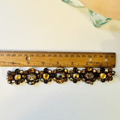 50’S KRAMER Root-beer-glass cabochon Jelly belly Dragons Breath Opal Bracelet