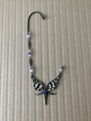 Vintage rare Enamel Metal Brass Fairy Pendant Missing Necklace One Part Only