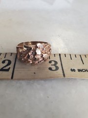 Vintage 14K Gold Plated Nugget Ring Size 6.5