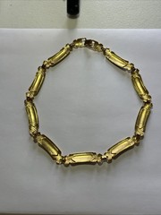 Black & Gold Tone Necklace 16” Choker
