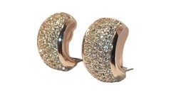 Dior Women’s Luxury Silver-Tone Rhinestones Half Hoop Pave Clip-on Earrings