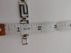 STERLING SILVER GREEK KEY BRACELET 8″ EXCELLENT VINTAGE .925 STAMPED 12 grams