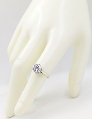 Vintage Luxury RING Silver 925 with Big Bright Stone -size: 6US (16.5mm) | #64