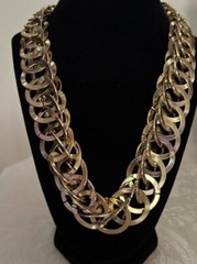 Heavy Vintage Thick Gold Tone Chain Necklace – 26″