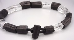 Gerda Lynggaard MONIES Chunky Black & Clear Acrylic or Resin Necklace