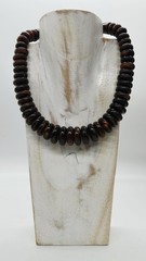 Catherine Noll Necklace Graduated Disc Amber Brown Multicolored 21 in Vintage