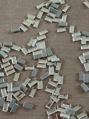 250 Rectangular Vintage Crystal Rhinestones 5×2.5mm Silver Foil Flat Back NOS