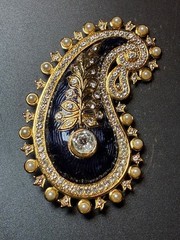 Edgar Berebi, Blue Enamel, Rhinestone Brooch, Limited Ed. Signed
