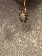Vintage Opal-?Stick Pin 14K Yellow Gold