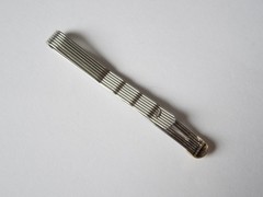 Tie Clip Stainless Steel & 585 Gold Vintage 5.1 g/7.2 x 0.7 cm