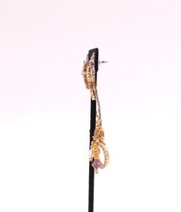 Lunch At The Ritz Seahorse Earrings Dangle Drop Pierced Vintage 90’s Jeweled