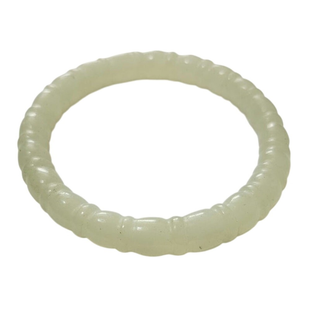 Antique Chinese Carved Bowenite “Suzhou Jade” Bangle Bracelet