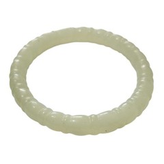 Antique Chinese Carved Bowenite “Suzhou Jade” Bangle Bracelet
