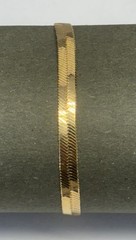 Vintage Napier Herringbone Bracelet, Gold Plated High-End Fashion Jewelry, 6mm