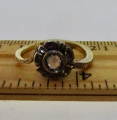 Antique Victorian 1800’s 18k & Silver Rose Cut Diamond Engagement Ring