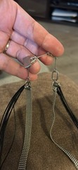 Anne Marie Chagnon Modernist Brutalist Necklace 17.5-20” Mixed Metals & Cord