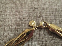 Gold Tone Woven Braided Statement Necklace (looks like the real thing) NEW