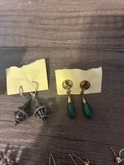 Bulk Vintage Earrings, Silver, And Other Metals/Gems 40 Grams