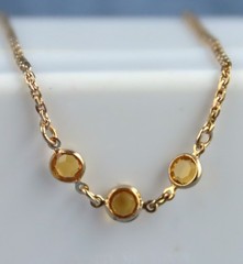 Vintage 1984 Avon Glimmering Birthstone Bracelet November Simulated Topaz Large