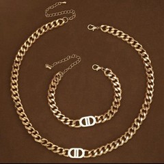 Luxury French Romantic Vintage Style Jewelry Set Elegant Zinc Alloy Necklace