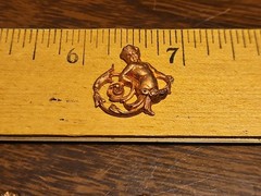 Lot Of 10 Male Mermaid France Vintage 60s Brass Stampings Findings Jewelry