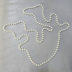 Vintage Single Strand Faux Pearls Opera Length 58″ Necklace