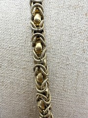 Vintage 12k Gold Filled 6mm Byzantine Chain Necklace 23” Chunky Heavy