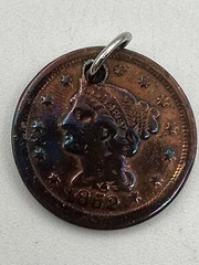 1852 United States One Cent Coin Pendant