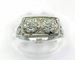 2.95Ct Art Deco Style Round Lab Created Diamond Filigree 14K White Gold FN Ring
