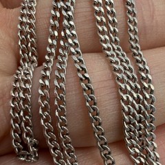 Vintage 925 Sterling Silver Necklace Unisex Jewelry Curb Chain 57 cm
