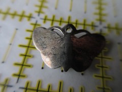 Vintage signed STERLING Colorful Guilloche Enamel BUTTERFLY Pendant or Charm