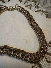 VTG 18” WIDE GOLD PLATED CHAIN NECKLACE – Costume Jewelry