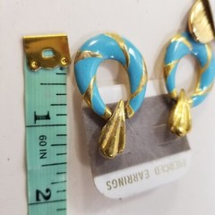 Lot of 8 Vintage 1980s 1990s Enamel Pierced Earrings Retro Set NEW On Card