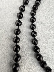 Vintage Pink Coral Stone Necklace Onyx Blossom Flower Pendant 32″