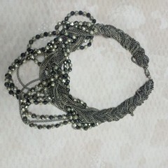 Vintage Short Haevy Large Silver Grey Bearded Necklace Women Accessories Jewelry