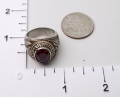 Size 9 Red US Army United States Army Military Signet Stainless Steel Ring
