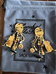 Lunch At The Ritz TOY BOX clip Earrings; RARE, NEW, NEVER WORN!!