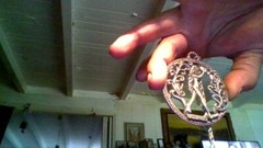 VINTAGE AQUARIUS ZINC HANGING PENDANT