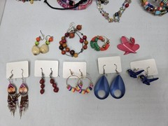 67pc Maximalist Jewelry Bundle Eclectic Mixed Media, Rainbow Beads, Summer Pride