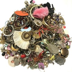 1 Lb Single Earrings Lot Craft Junk Broken Jewelry Lot Vintage Modern ..