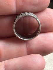 4g Vintage 925 Sterling silver NATIVE AMERICAN ? Storyteller Ring sz 5.5