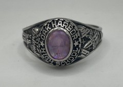 Balfour Celestrium 1984 Oak Harbor HS Class Ring Iridescent Stone Sz 9.5 Women’s