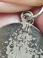 STERLING SILVER CHARM 4 LEAF CLOVER GOOD LUCK CHARM 2.41 grams marked sterling