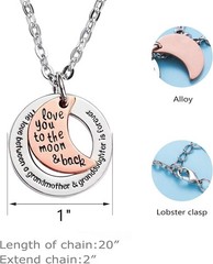 LParkin The Love Between Grandmother and Granddaughter is Forever Necklace