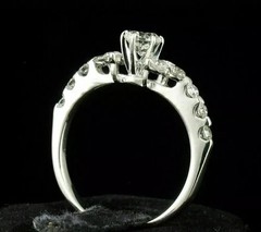 Art Deco Style Round Cut Lab Created Diamond 925 Silver Women’s Anniversary Ring