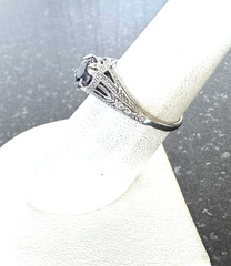 Vintage Sterling Silver 925 Ring Lavender Stone Size 6.75