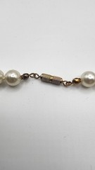 Vintage Faux Pearl Necklace Women’s Jewelry 19″ Screw Clasp Fancy Retro Beads