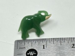 Vintage 1984 AVON Lucky Friends Green Elephant Tac Pin