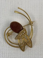 Vtg Van Dell 1/20 12K GF Necklace & Other Vintage Jewelry Pins Earrings